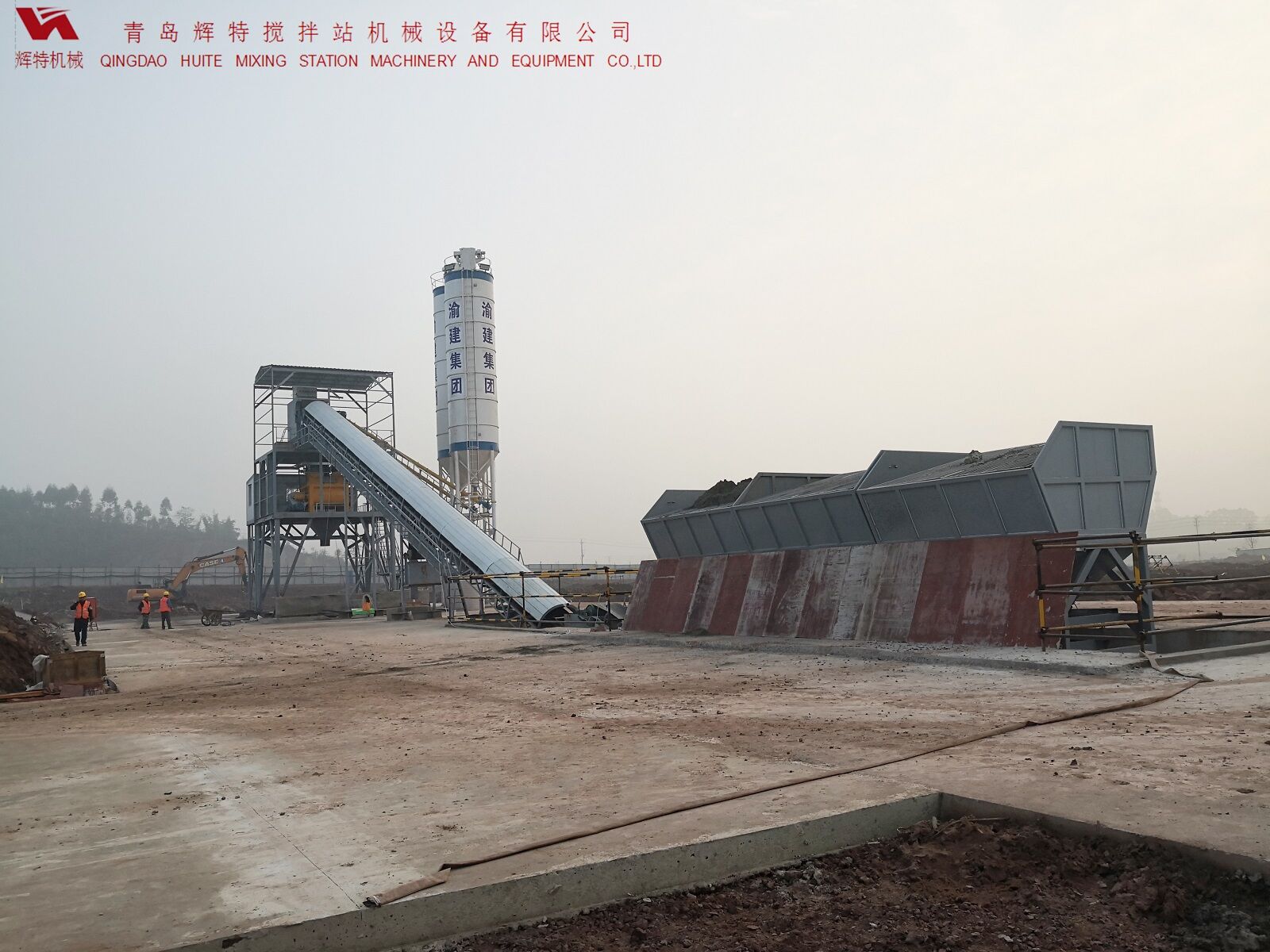 輝特混凝土攪拌站HZS120---保障工作人員安全，實(shí)現(xiàn)模塊化理念